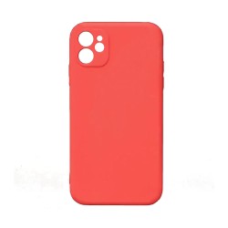 Capa de Silicone com Moldura de Câmera para Apple iPhone 12 Vermelho Capa de Silicone com Moldura de Câmera para Apple iPhone 12 Vermelho